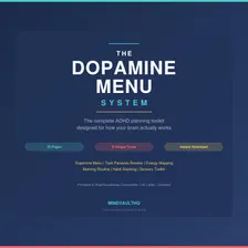 ADHD Dopamine Menu Planner — 25 Pages