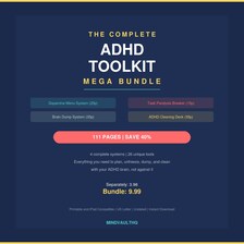 ADHD Planner Bundle — 146 Pages, 5 Complete Systems