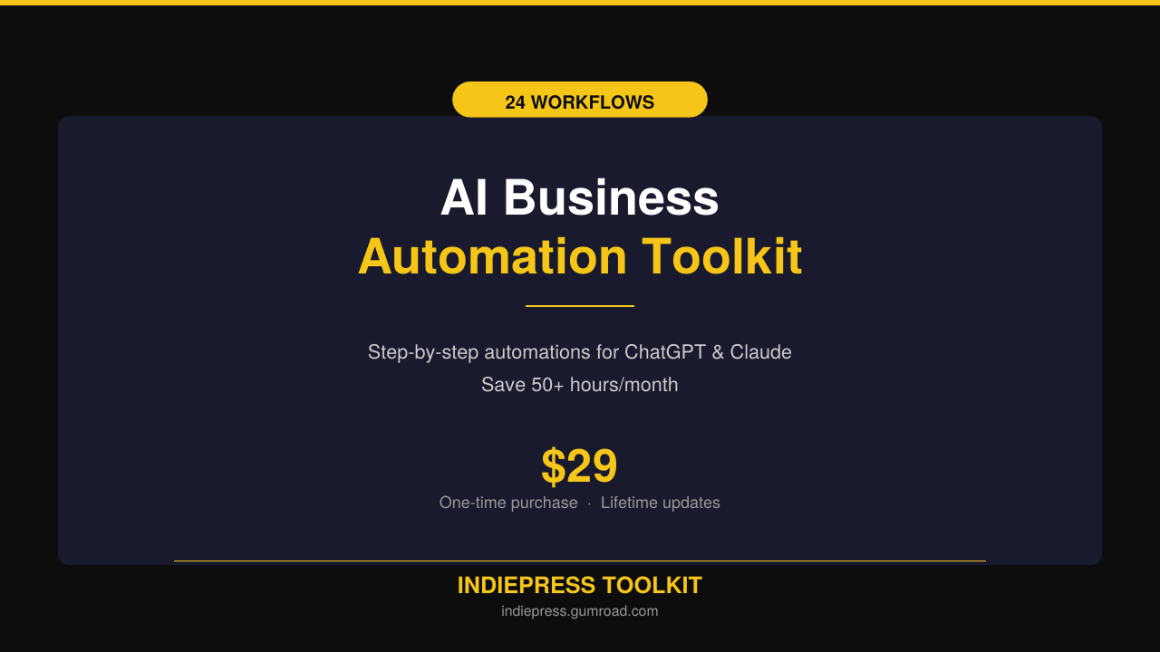 AI Business Automation Toolkit - 24 Ready-to-Use Workflows