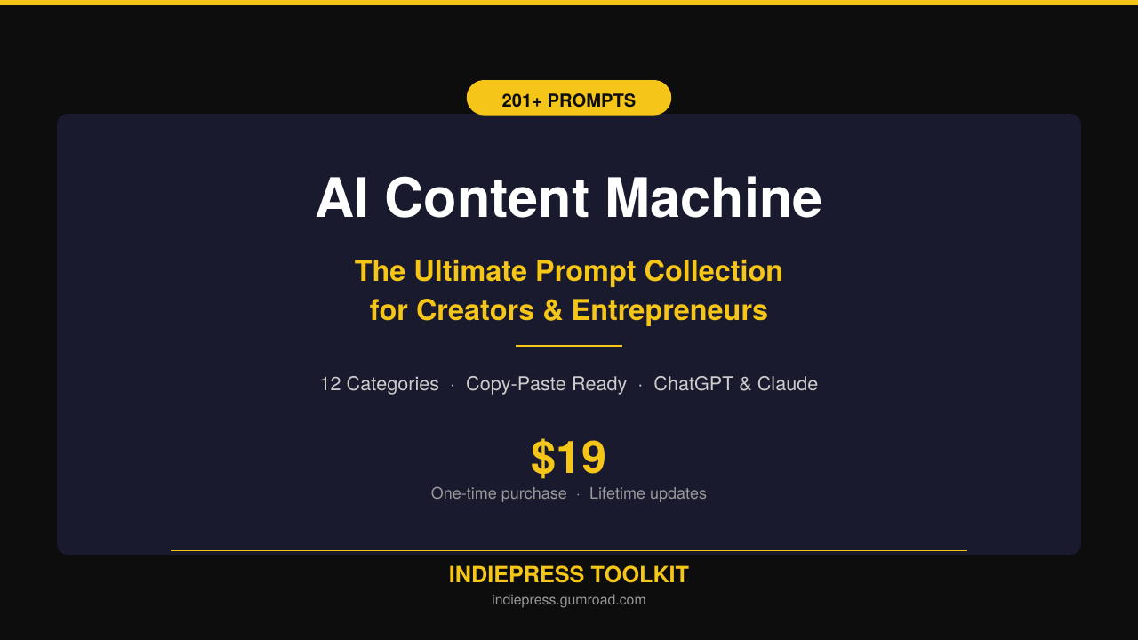 AI Content Machine - 201 Ready-to-Use Prompts for Creators and Entrepreneurs