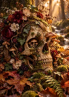 Elegant Skull Art Set of 6