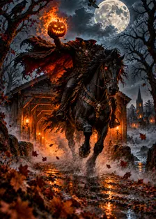 Headless Horseman Art Set of 6