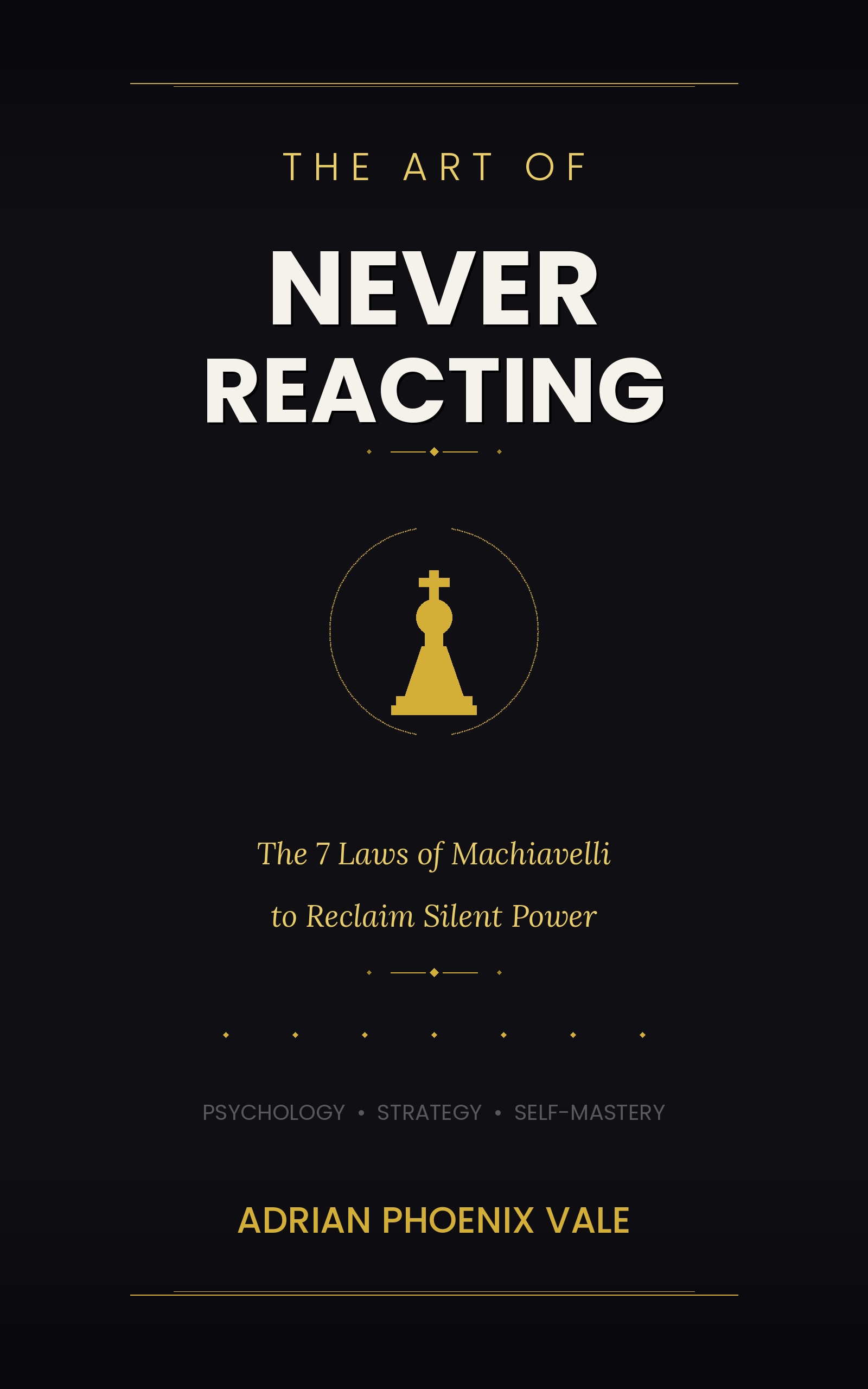 The Art of Never Reacting - The 7 Laws of Machiavelli to Reclaim Silent Power
